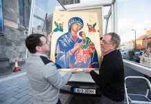 Clonard Monastery takes novena icon to the streets