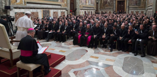 Meeting of the Missionaries of Mercy with the Pope, some are Redemptorists