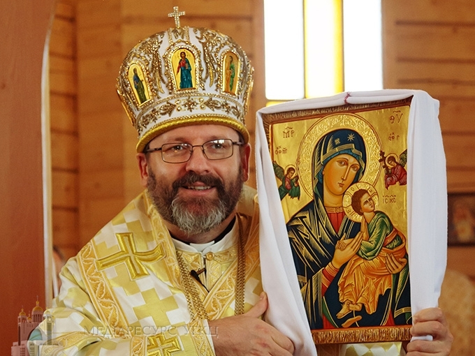 The head of the Ukrainian Greek-Catholic Church entrusted the Ukrainian  navy to the protection of Our Lady of Perpetual Help. | english