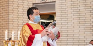 Redemptorists in Japan celebrate the ordination of a new deacon