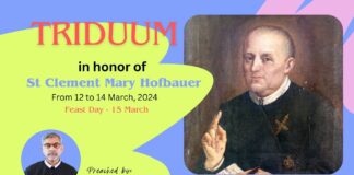Online Triduum in honour of St Clement Hofbauer in English from 12th to 14th March