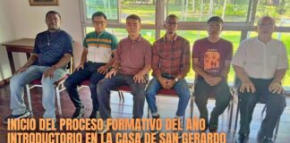 Beginning of the training process of the Introductory year at the Casa de San Gerardo in the Dominican Republic