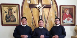 The first three new deacons of the Bolivia Peru Province