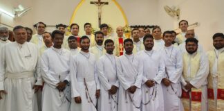 First Professions in the Common Novitiate at Kunnambetta in Kerala in India