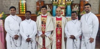 India: Perpetual Profession of four Redemptorists