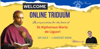 Online Triduum for the feast of St. Alphonsus (29 July to 1st August)